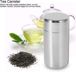 Food Storage <b>Canisters</b> Kitchen Stainless Steel <b>Tea</b> <b>Canisters</b> , Caddy for Storing Delicate <b>Tea</b> <b>Coffee</b> <b>Sugar</b> <b>Canisters</b> - Product Image 3