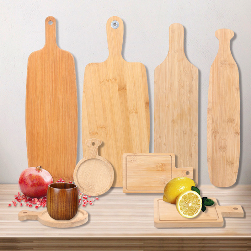 Разделочная доска из бамбука для кухни, разделочные доски из бамбука с желобом для сока, 100% органический бамбук