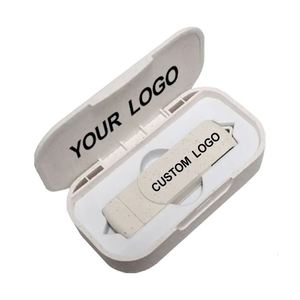 Wheat Straw Biodegradable <b>USB</b> <b>Flash</b> <b>Drive</b> 3.0 Custom 2 in 1 Promotional Business Gift Set - Product Image 1