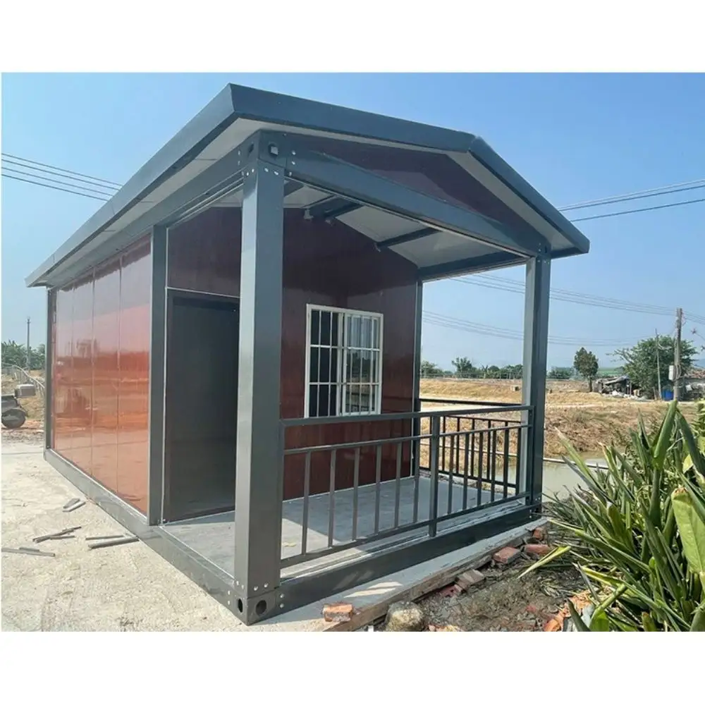 Factory Low Price Fast Build Office Building Garden Gable Roof Kit Set Shipping Container House Garden Shed Cheap Prefab Homes