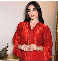 Robe Kaftan à Capuche Champagne, Robe Islamique Turque Jalabiya, Abaya Longue Arabe de Dubaï, Robe Musulmane Style Dubaï pour Femmes