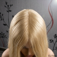Toupee de Cabello Humano 100% Natural con Alineación de Cutículas 15A para Mujer, Base de Aspecto Natural, Cabello Humano Rubio Liso 100% Ruso