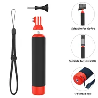 1/4 Schroef Selfie Stick Voor Insta & Voor Gopro Action Camera 'S Duiken Anti-Slip & Anti-Verlies Handheld Drijfstok