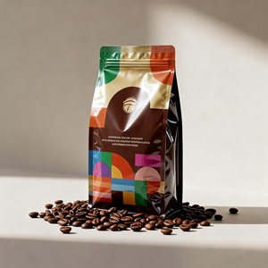 ถุงกาแฟแบบตั้งได้ พิมพ์กราเวียร์ตามสั่ง กันความชื้น พร้อมวาล์วทางเดียว บรรจุภัณฑ์เกรดอาหาร - Product Image 2