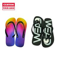 Tongs imperméables pour hommes avec Logo personnalisé, pantoufles d'extérieur en caoutchouc