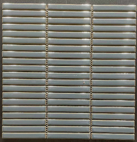 Carreaux de mosaïque style nordique, finition brillante, pour décoration murale de magasin de vêtements, villa, fond mural, mur de toilettes, 8 mm