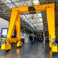 Grue portique à double poutre sur pneus en caoutchouc de 10 tonnes certifiée CE RTG pour le levage de dalles préfabriquées à âme creuse en chantier