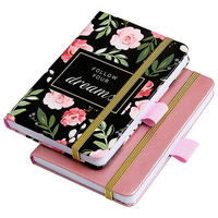 Petit carnet A6 personnalisé en cuir à couverture rigide, imprimé