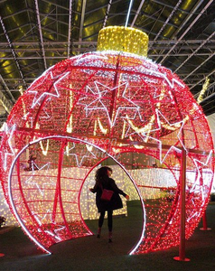 Bola de Luz Decorativa para Exteriores, <span class=keywords><strong>Bolas</strong></span> Grandes Iluminadas para Decoración Navideña, Adornos Luminosos para Exhibiciones Comerciales - Product Image 2