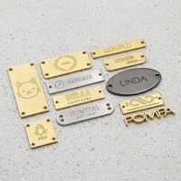 Étiquettes de vêtements personnalisées de luxe en métal avec logo sur mesure pour fabricants de vêtements, en fer/alliage/acier inoxydable, 10mm~60mm