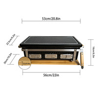 Auplex MAX-Barbecue japonais sans fumée au charbon de bois en céramique avec construction en acier inoxydable, design portable pour barbecue coréen à la maison