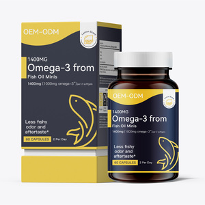 1000mg Omega 3 cá dầu Softgels cao EPA dha-halal chứng nhận số lượng lớn OEM tim não sức khỏe biển sâu dầu cá 1400mg - Product Image 1