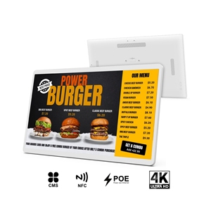 Pantalla Táctil Digital de Señalización de Pared 4K Ultra HD de 32 Pulgadas, Android 14 RK3576S 4+64GB, 6 TOPS AI Opcional, POE NFC para Negocios NW3299T- - Product Image 1