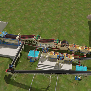 Komplette Kaolin-Ton-Prozess anlage mit rohem Feeder-Trommel sieb Spiral-Sand waschanlage Entwässerung ssieb und Platten filter maschine - Product Image 5