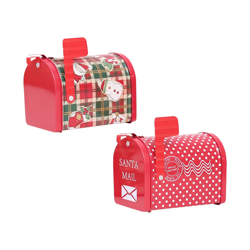 Weihnachten Candy Box Craft Eisen Aufbewahrung sbox Organizer Tin Box Mailbox Weihnachts schmuck
