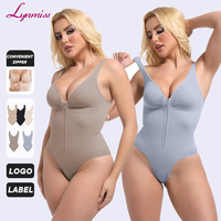 Body sculptant sans couture, sexy, rehausseur de fesses, ventre plat, ajusté, fermeture éclair, taille forte, antibactérien