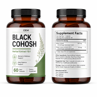 Fabrication et Conception d'Étiquettes Personnalisées de Compléments Botaniques : Capsules d'Extrait de Racine de Cohosh Noire (OEM/ODM)