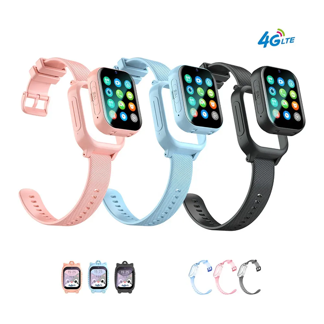 2025 Smart Child Watch GPS+LBS+AGPS+Wifi Positioning 4G Video Call with Sim Card K26 Kids 4g Smart Watch Children with Gps