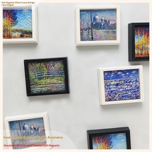 Imanes Decorativos para Refrigerador con Marco de Fotos 3D de Resina, Estilo Monet, Inspirados en Instagram, Pegatinas con Temática de Obras Maestras, Recuerdos de <span class=keywords><strong>Viaje</strong></span>/Regalos - Product Image 1