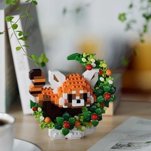 DIY Handmade Eco-friendly PVC <b>Plastic</b> Building <b>Blocks</b> Sets Educational Toy for Kids-Pet Flowers Dessert Cake Small Panda Cartoon - Product Image 3