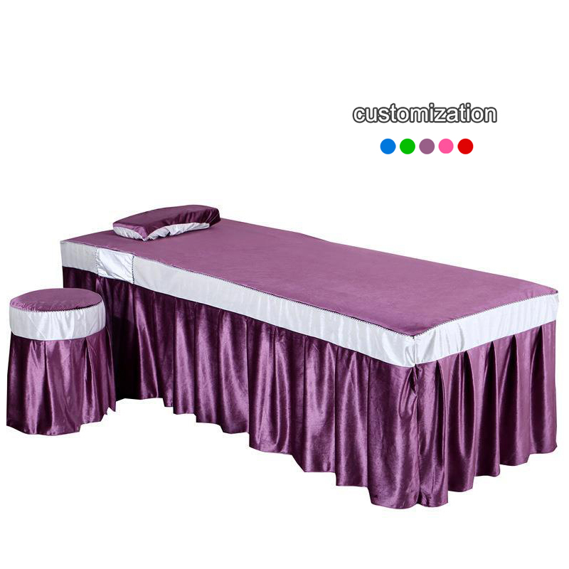 Красочное покрытие для лица премиум-класса, массажный стол, простыня с крышкой для лица