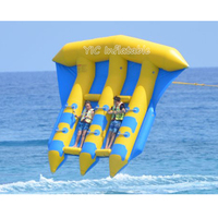 Jouets aquatiques de qualité commerciale Bateau banane gonflable fou d'eau Poisson mouche remorquable gonflable