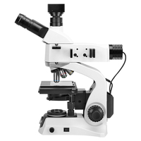 Microscope métallurgique trinoculaire 4K avec caméra USB et objectifs achromatiques à plan infini pour l'inspection des circuits imprimés métalliques