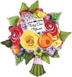 Oferta Especial: Nuevo Diseño de Cesta de Flores para el Día de la Madre, Globos de Aluminio en Forma de Corazón, Globo de Aluminio con Impresión en Forma de Ramo, Decoración para Fiestas - Product Image 2