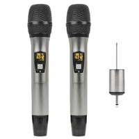 SURPASS SP-VMP14 Microphone sans fil VHF universel professionnel pour karaoké familial, récepteur portable, cardioïde, alliage d'aluminium