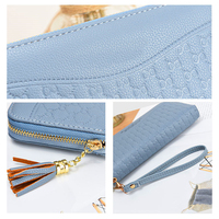 Nouveau design de gland gaufrage femmes en cuir PU Long portefeuille créatif pour dames luxe mode porte-monnaie