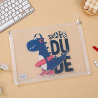 Transparent PVC mignon dessin animé A4 fichier dossier sac Ziplock Document organisateur pour étudiants fournitures scolaires