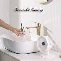Mini ventilateur électrique en plastique, ventilateur de circulation oscillant de bureau, refroidisseur silencieux, puissant, avec lampe, ventilateur de table USB