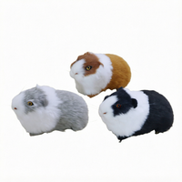 Figurine réaliste de cochon d'Inde en peluche, fausse fourrure, bibelot animalier, décoration de bureau, cadeau éducatif pour enfants