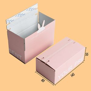 Tùy chỉnh sóng Quà Tặng gấp dây kéo hộp OEM nhà máy sinh thái thân thiện bao bì đồ lót vận chuyển giấy bưu phẩm Hộp logo in ấn - Product Image 1