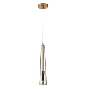Modern Minimalist Single Head Glass Pendant <b>Light</b> Led E26 Gold Cone Lamp For <b>Dining</b> Room Bedroom Study Bar Counter - Product Image 5