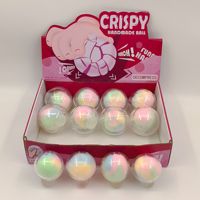 Nouveau style Jouet à presser craquant en forme de bonbons arc-en-ciel, anti-stress, avec son couineur, en forme de donuts souples, cadeau