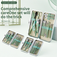 Coupe-ongles professionnels en acier inoxydable, ensemble de manucure et pédicure, outils de beauté multifonctions, kit de coupe-ongles portable, boîte