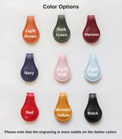 Marcapáginas Magnético de Cuero Sintético Personalizable con Logotipo, Marcapáginas Redondo de Cuero PU Grabado con Láser al por Mayor, Clip para Billetes