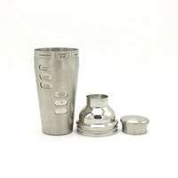 Vente en gros 3 pièces 24oz/750ml, mélange de barmen en argent Mojito Martini Bar Cobbler Cocktail Shaker avec recette sur le côté de la Rotation