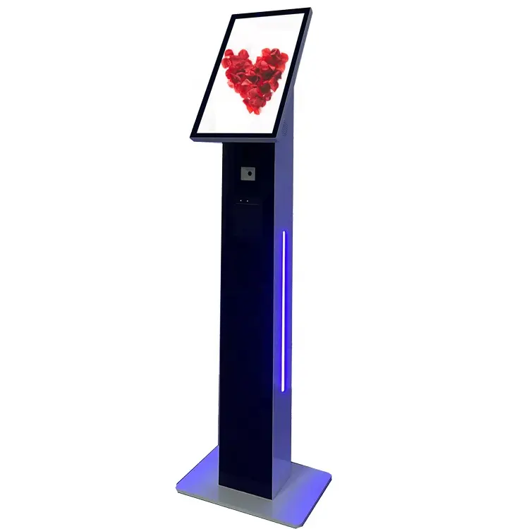 Netoptria nt9020 com luz led, design fino, impressão, tela sensível ao toque, queue, número de impressão, kiosk qrcódigo, scanner, kiosk