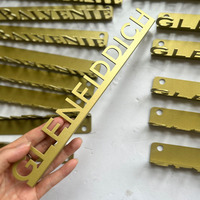 Enseigne de bureau en lettres 3D en acier inoxydable massif personnalisée, enseigne en lettres métalliques pour bureau, hôtel