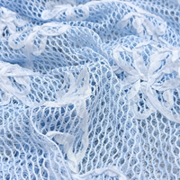 Tissu en maille à broderie florale 100% polyester, tissu léger en filet transparent pour robe, chemisier, vêtements pour femmes, tissus pour vêtements