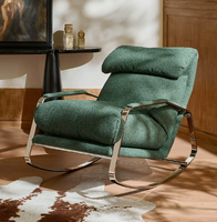 Owen Freizeitstuhl mit Schaukelfunktion, Wabi-Sabi-Stil Relaxsessel, Faulenzerstuhl für Wohnzimmer & Schlafzimmer