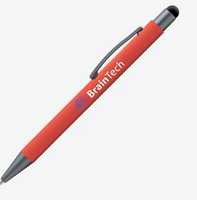 Stylos à bille personnalisés Bowie Soft Touch avec impression de logo en couleur, cadeaux promotionnels, fournitures de papeterie de bureau