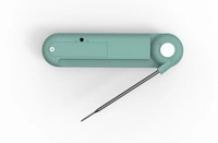 Termometer BBQ lipat digital, termometer digital bisa dilipat, garpu daging teleskopik, pabrik profesional