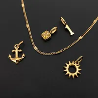 Collar de Cadena de Eslabones de Acero Inoxidable EMANCO, Serie Minimalista con Temática Festiva, para Mujer, Uso Diario, Regalo, Venta al Por Mayor