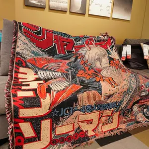 Demone giapponese Slayer all'ingrosso personalizzato appeso a parete Anime arazzo tessuto coperta arazzo di cotone