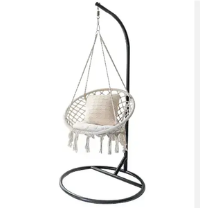 Silla hamaca doble de acero estilo C moderna y elegante, muebles portátiles de lona de algodón para interior y exterior para bebé y Camping - Product Image 6