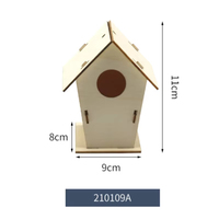 Vente en gros Artisanat en bois Kit de maison en bois de bricolage Construire et peindre Maison comprend peintures et pinceaux pour enfants