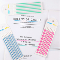 Foska Fluorescent Couleur Ligne Transparent Index Notes Papier Surligneur Bande Petit Rectangle Bande PET Sticky Notes
